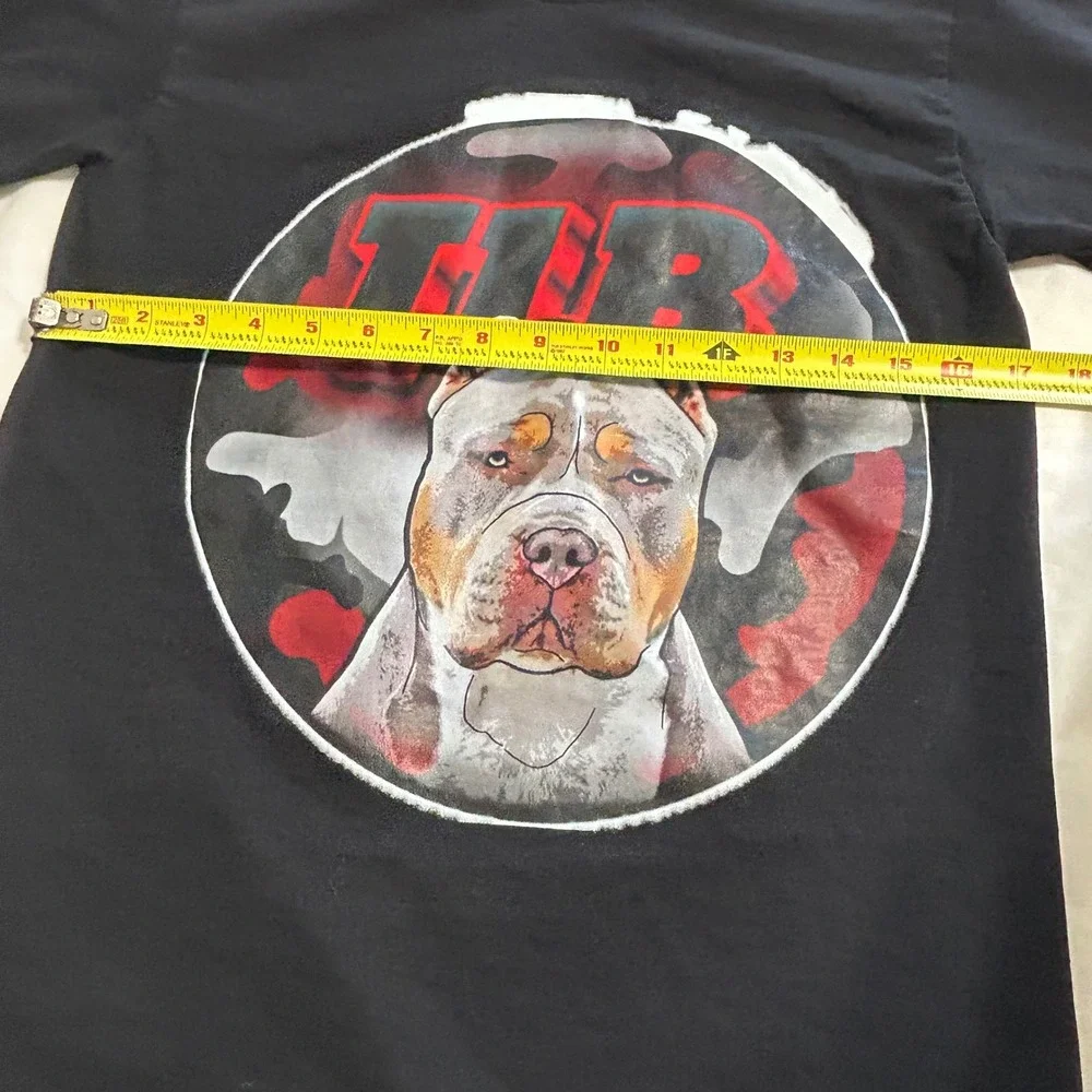 Pro 5 Super Heavy‎ Mens T-Shirt Small Black Pitbull TLB Graphic Tee Cotton S
